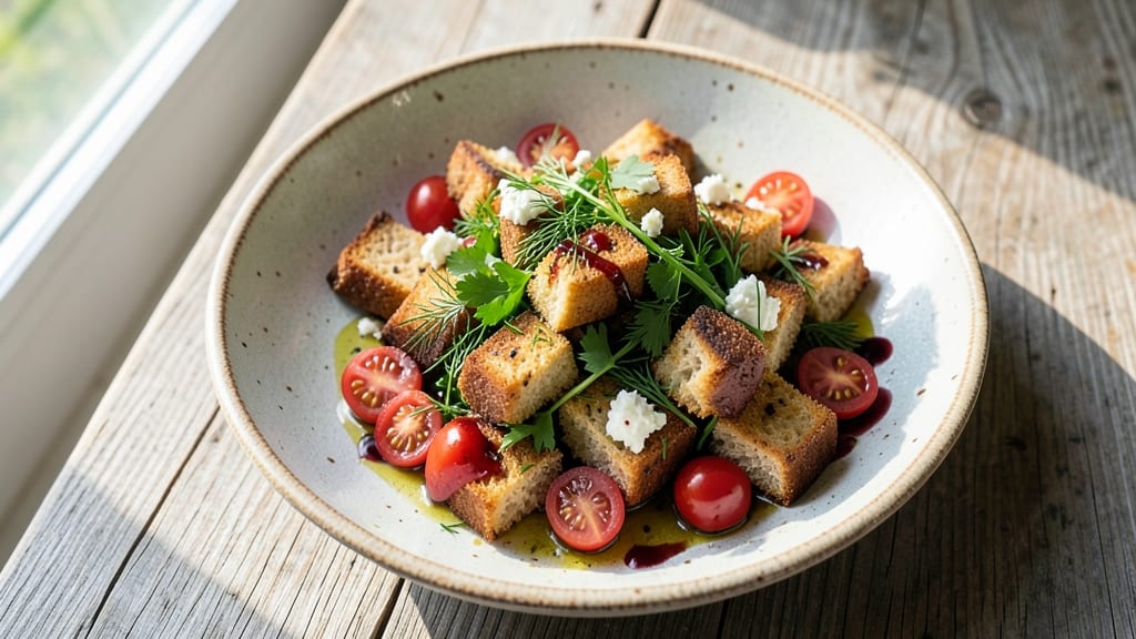 Barefoot Contessa Bread Salad Recipe: Warm Toasted Cubes and Herby Vinaigrette Magic