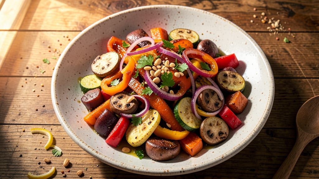 Best Roasted Vegetable Salad Recipe: Charred Sweetness Meets Herby Creaminess