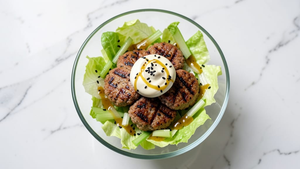 Big Mac Salad Recipe Optavia: Crisp Celery Crowns Over Smoky Cream Cheese Bliss