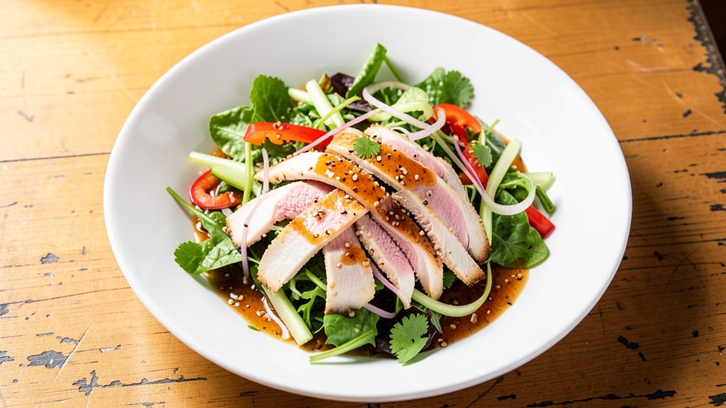 California Pizza Kitchen Thai Chicken Salad Recipe: Crispy Celery Crowns With Smoky Peanut Dressing
