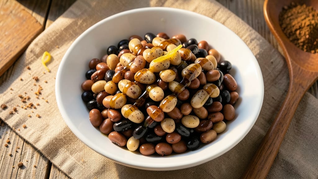 Basic Three Bean Salad Recipe: Bright Vinaigrette and Three-Variety Texture