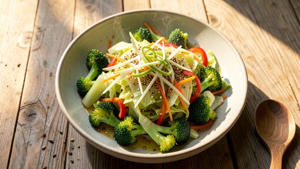 Broccoli Oriental Salad Recipe: Crisp-Tender Florets with Sesame Zing