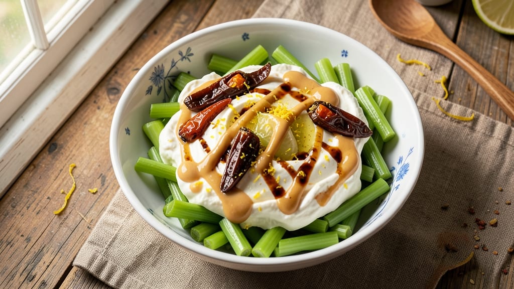 Bomb Salad Recipe: Celery Crown Crunch With Smoky Chipotle Cream Cheese