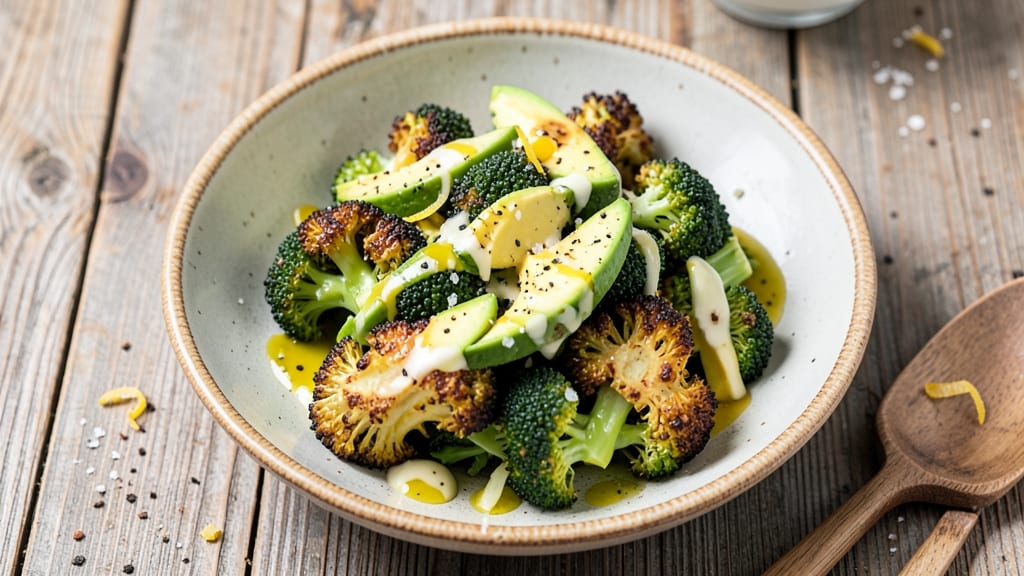 Broccoli Burst Salad Recipe: Crispy Roasted Broccoli and Creamy Herb Dream