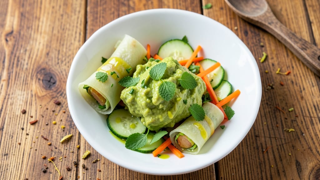 Avocado Salad Rolls Recipe: Crispy Rice Paper Wraps With Creamy Avocado Heart