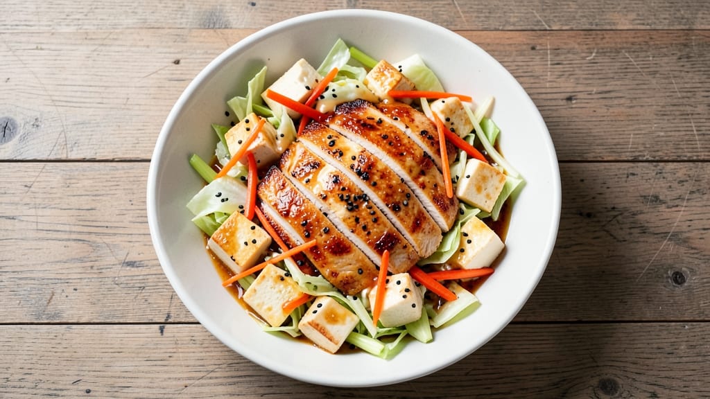 Asian Chicken Salad Recipe with Napa Cabbage: Crunchy Celery and Creamy Sesame Dressing Harmony