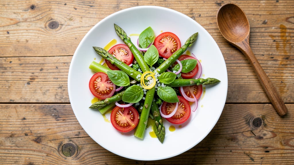 Asparagus And Tomato Salad Recipe: Bright Herb-Infused Crunch With Springtime Bite