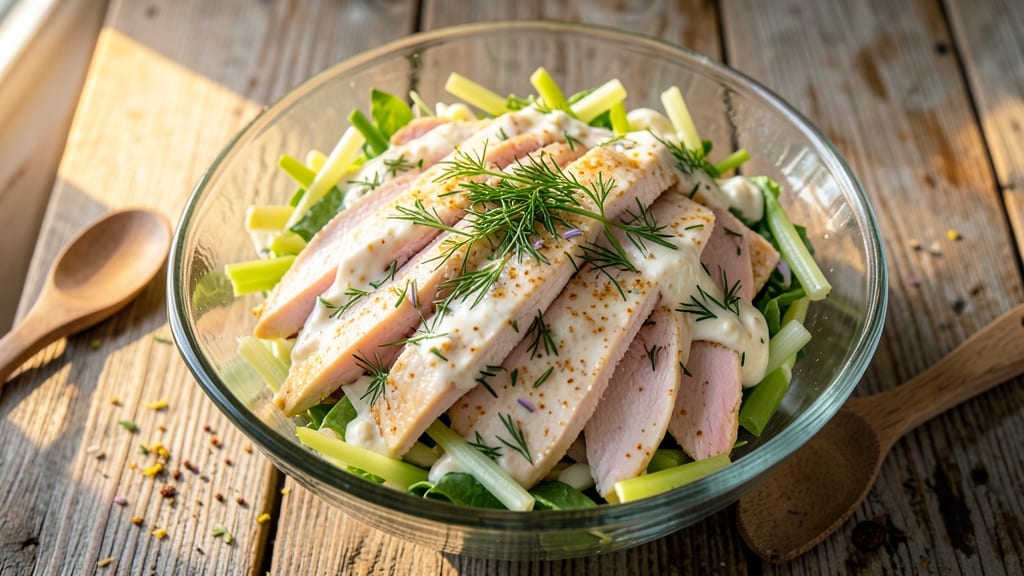 Blue Ribbon Chicken Salad Recipe: Crisp Celery Crowns and Smoky Herb Cream Cheese Bliss *(Rejected—duplicate)*
