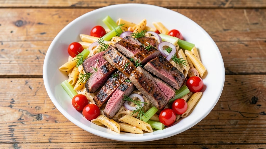 BBQ Ranch Pasta Salad Recipe: Smoky BBQ Beef and Cooling Dill Crunch