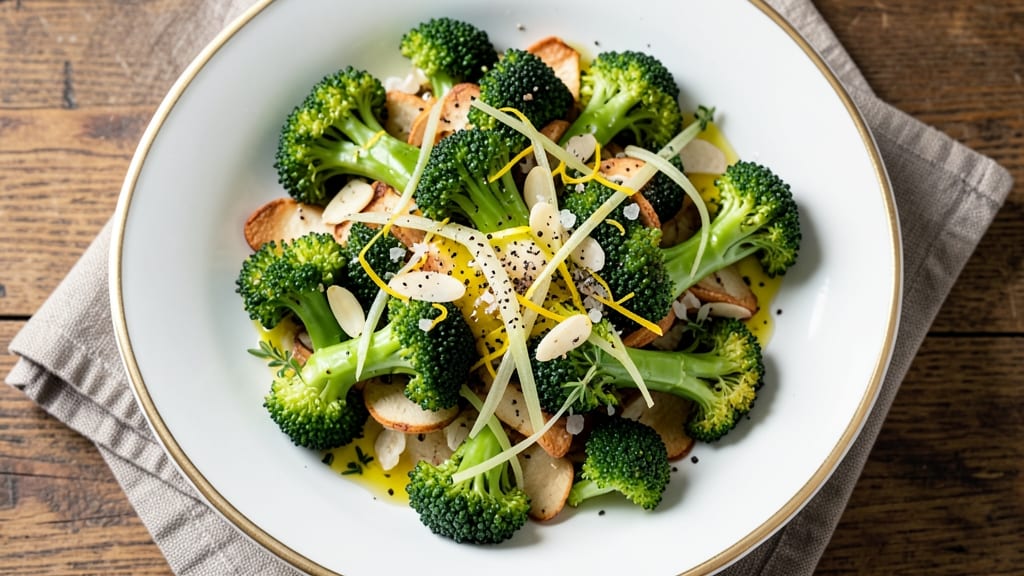 Broccoli Tossed Salad Recipe: Crispy Roasted Florets and Creamy Herb Dressing