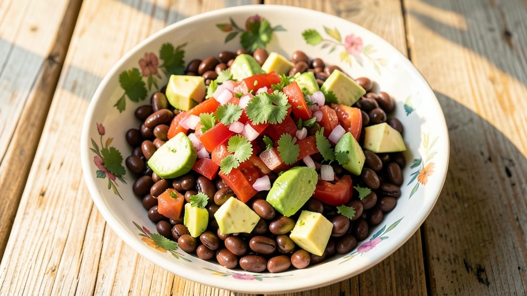 Bean Salsa Salad Recipe: Crunchy Black Bean and Herb Freshness