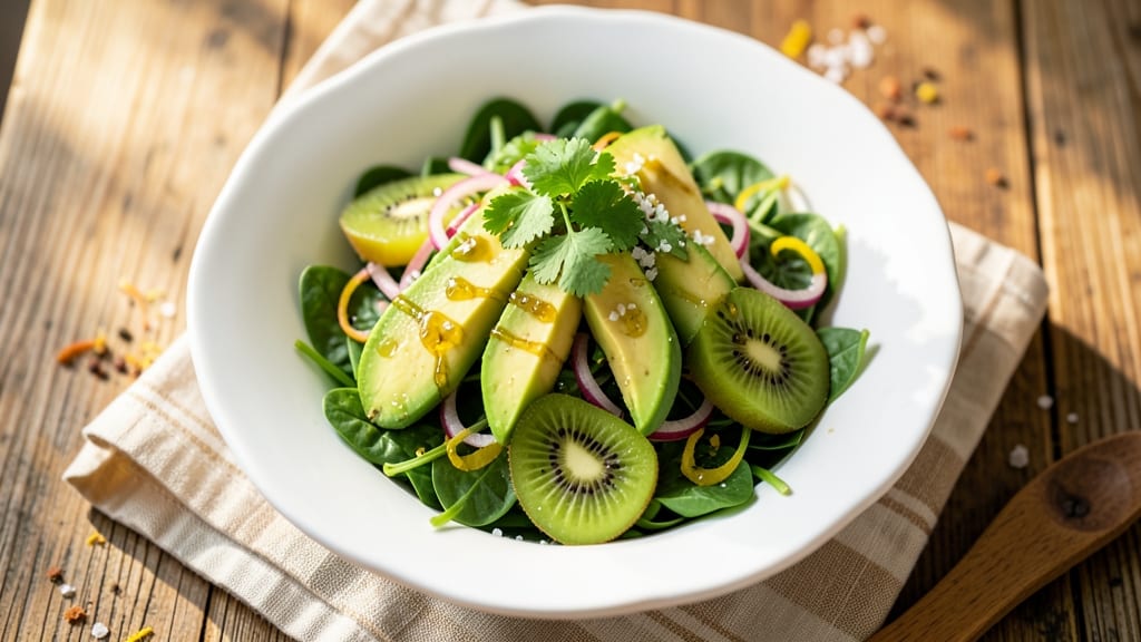 Avocado Kiwi Salad Recipe: Tropical Crunch with Citrus-Lime Zing