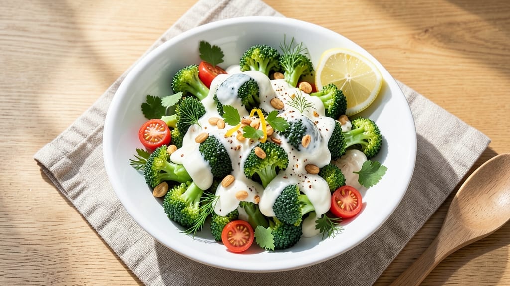 Broccoli Vegetable Salad Recipe: Crisp-Topped, Creamy Herb Bliss Without Mayo