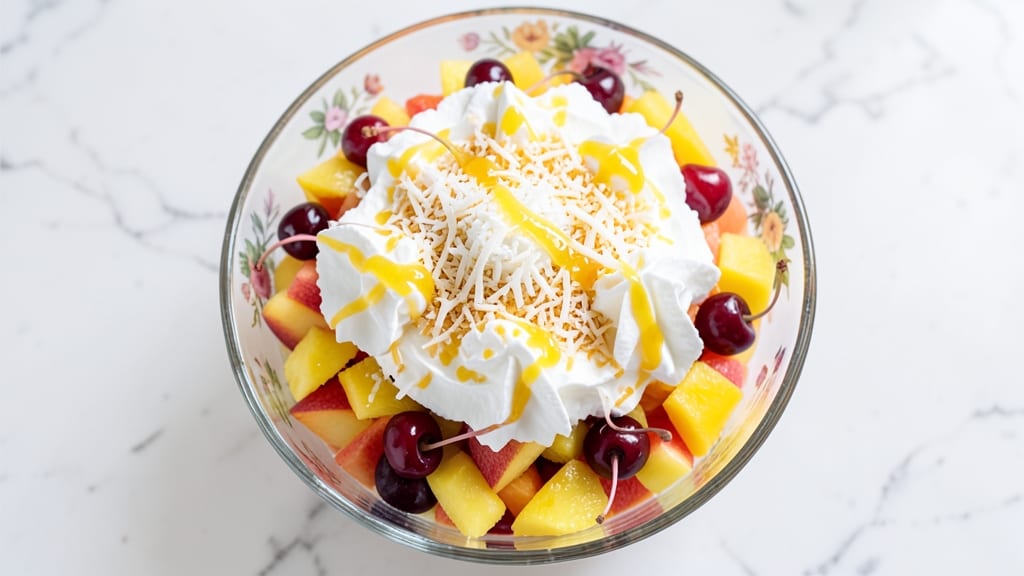Ambrosia Salad Recipe With Cool Whip And Fruit Cocktail: Layered Sweetness That Rivals Dessert