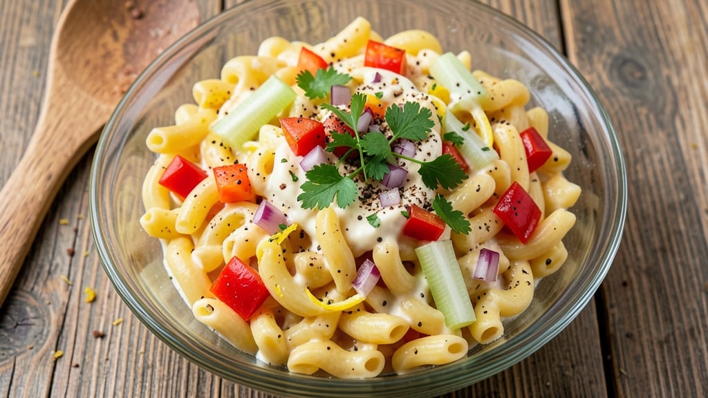 Cajun Macaroni Salad Recipe: Spicy Kick and Crispy Celery Crowns