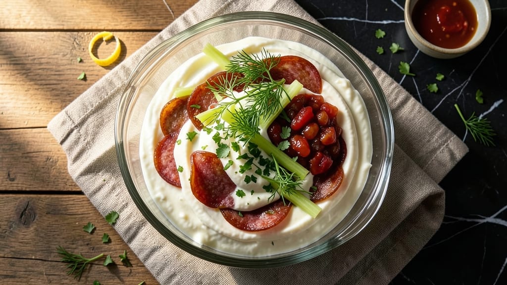 Bologna Salad Spread Recipe: Creamy Herb Cream Cheese With Crisp Celery Crowns