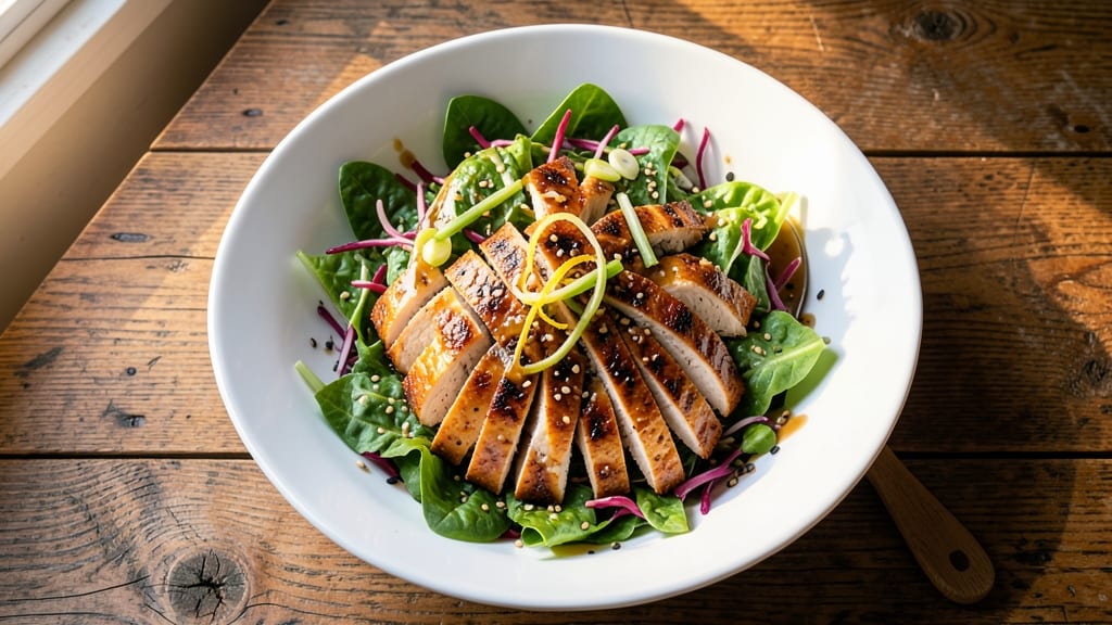 Applebee's Grilled Oriental Chicken Salad Recipe: Crispy Celery Crowns Over Smoky Sesame Dressing
