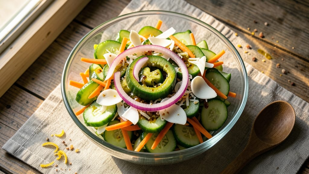 Filipino Ampalaya Salad Recipe: Crispy Hearts of Palm and Tangy Vinegar Magic