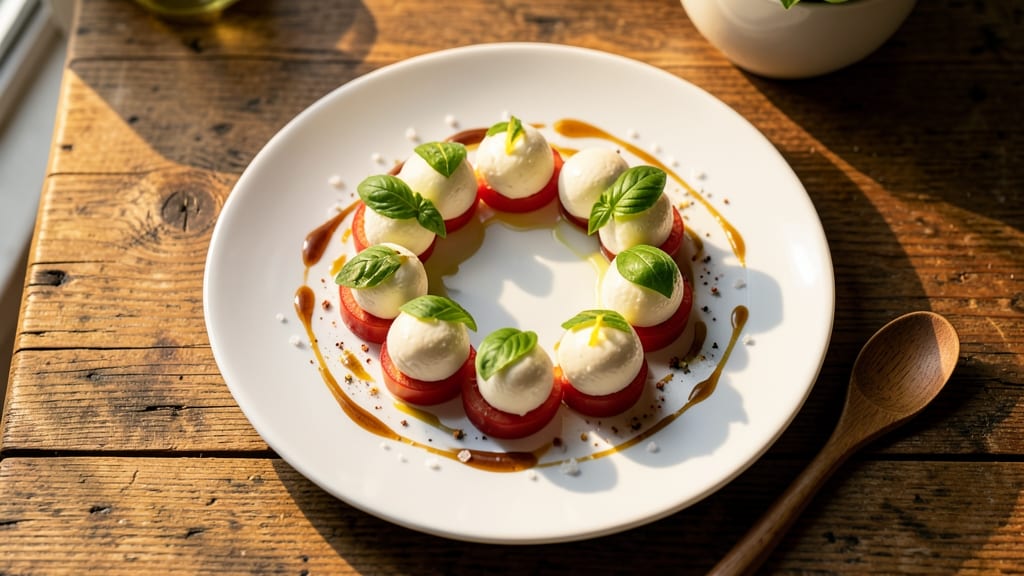 Caprese Salad Recipe With Small Mozzarella Balls: Juicy Tomatoes and Bursting Cheese Bites