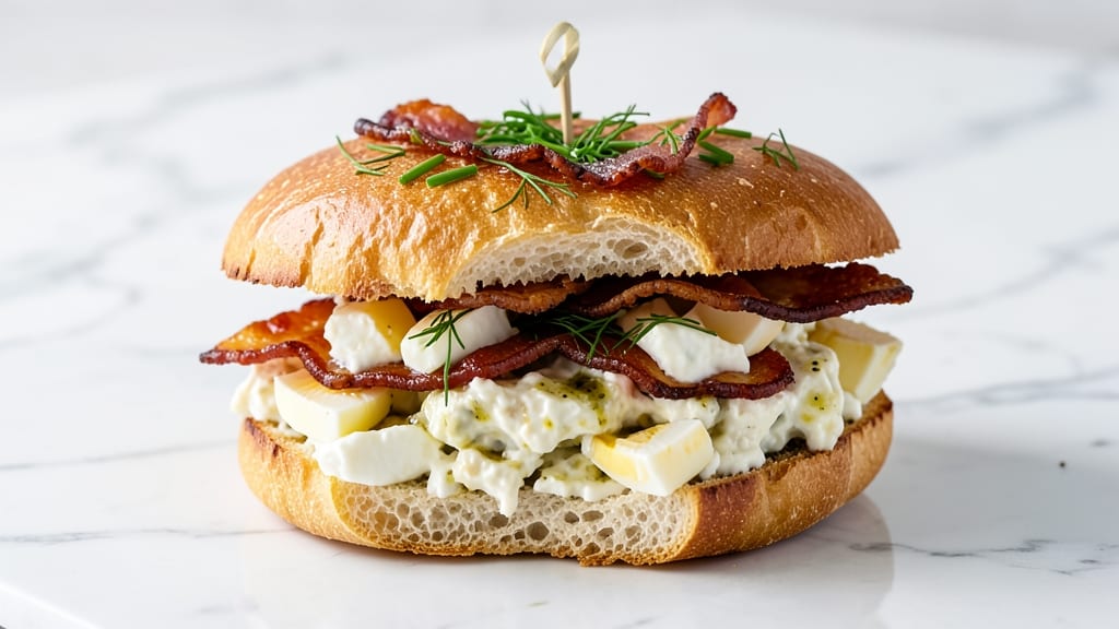 Breakfast Egg Salad Sandwich Recipe: No-Mayo Cream Cheese Twist for Crunchy Texture