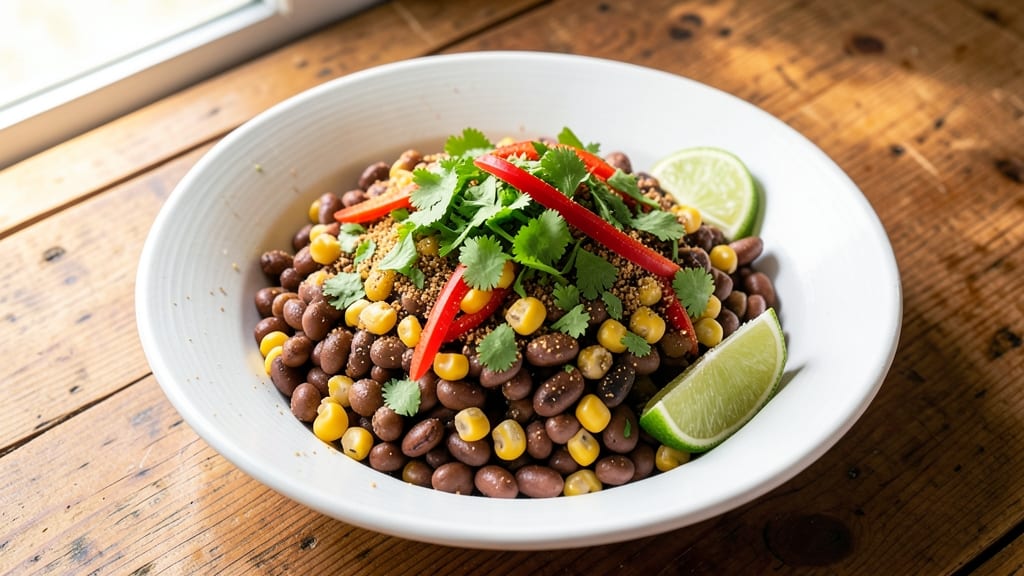 Black Bean Corn Cilantro Salad Recipe: Zesty Lime and Cumin Brightness in 15 Minutes