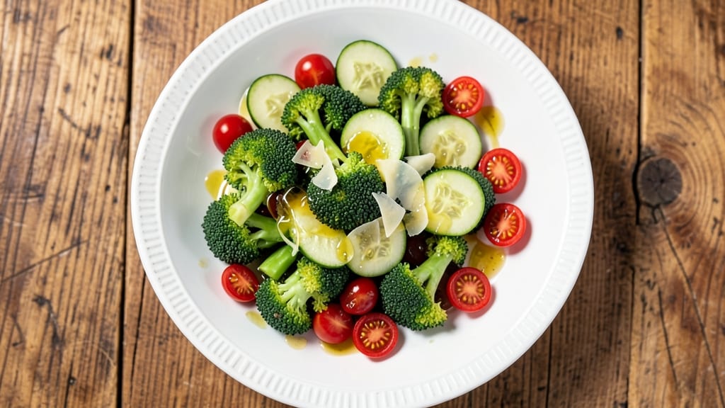 Broccoli Cucumber Tomato Salad Recipe: Crunchy Triad With Zesty Lemon Vinaigrette