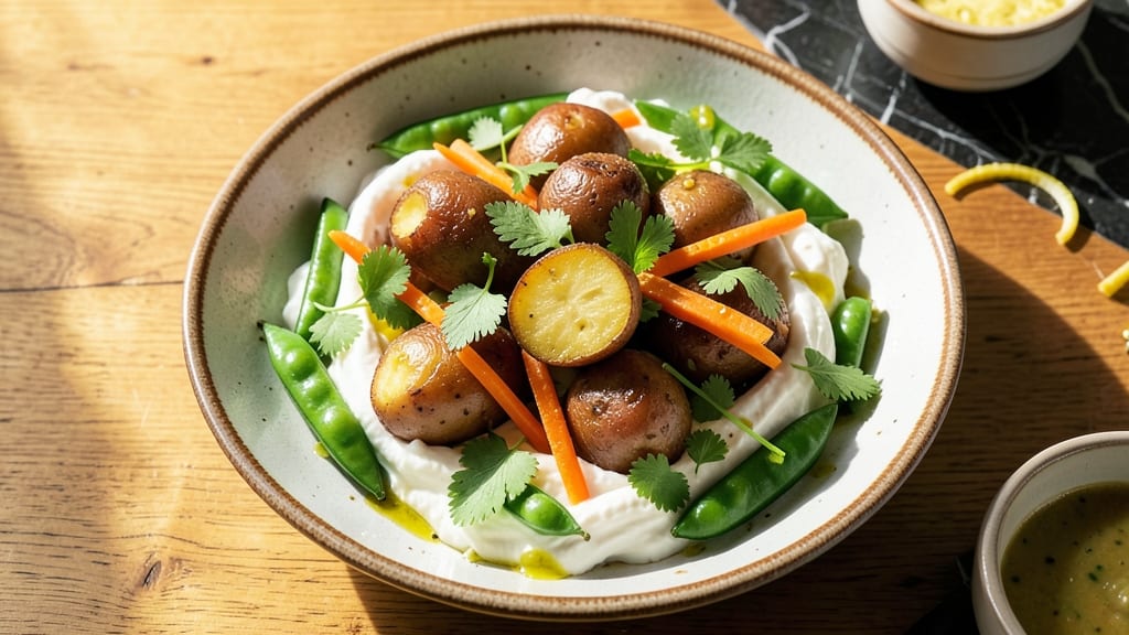 Bandara Salad Recipe: Sweet Pea and Herb Cream Cheese Crunch