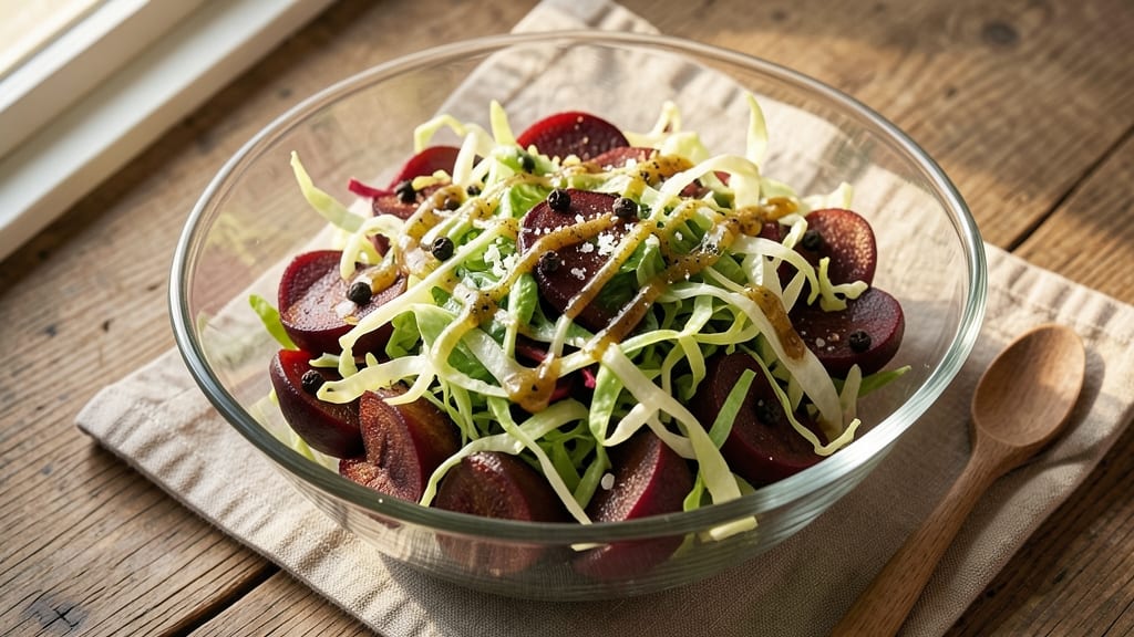 Beet and Cabbage Salad Recipe: Earthy Sweetness With Crispy Texture Contrast