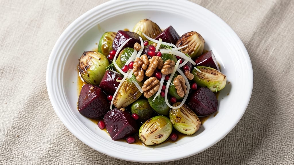 Brussels Sprouts and Beet Salad Recipe: Earthy Roasted Sweetness With Crispy Edges