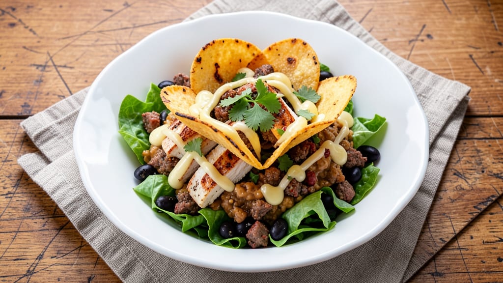 Cafe Rio Taco Salad Recipe: Crispy Tortilla Crowns and Creamy Chipotle Dressing