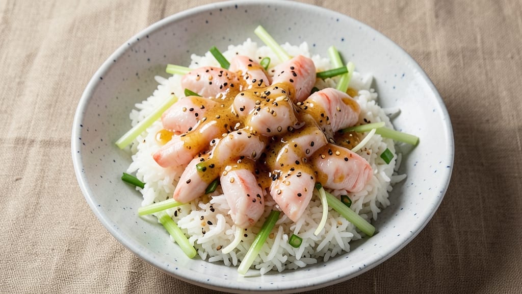 Asian Imitation Crab Salad Recipe: Crisp Celery Crowns and Creamy Sesame Dressing