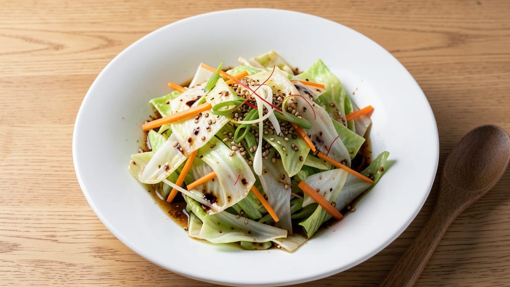 Asian Napa Cabbage Salad Recipe: Crunchy Shreds With Tangy Sesame Dressing