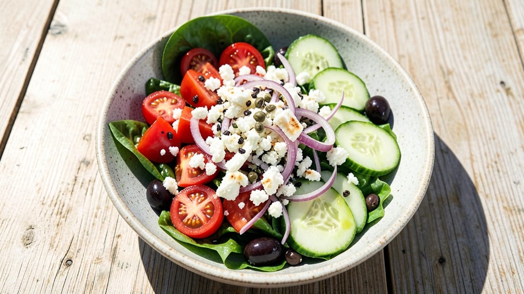 Barefoot Contessa's Greek Salad Recipe: Crispy Tomatoes and Cucumber Bites