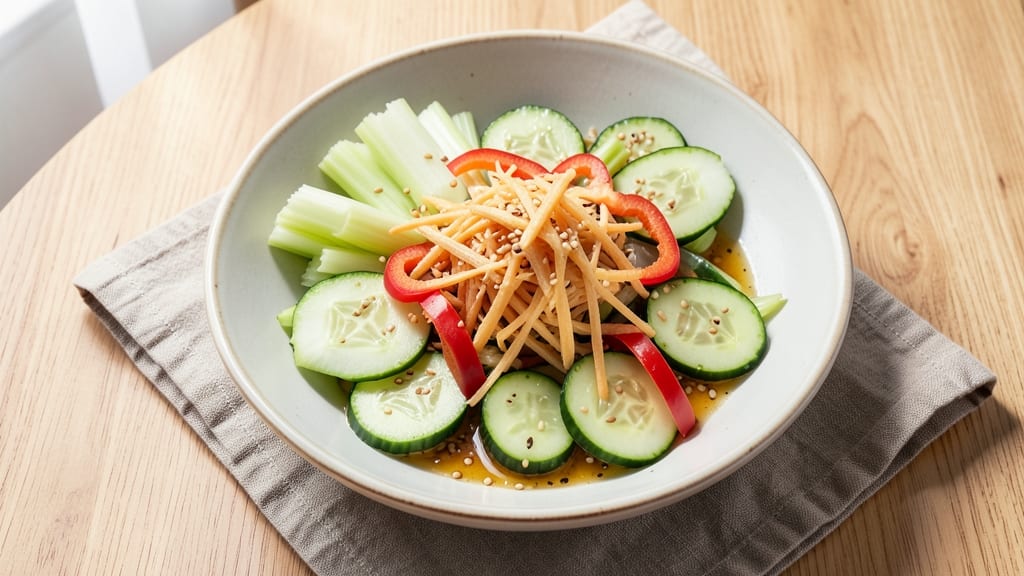 Asian Ginger Salad Recipe: Zesty Freshness With Crisp Celery Crowns
