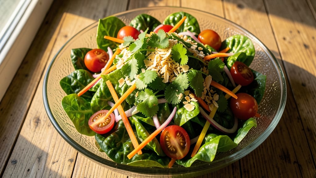 Brazilian Green Salad Recipe: Tropical Citrus and Crunchy Coconut Magic