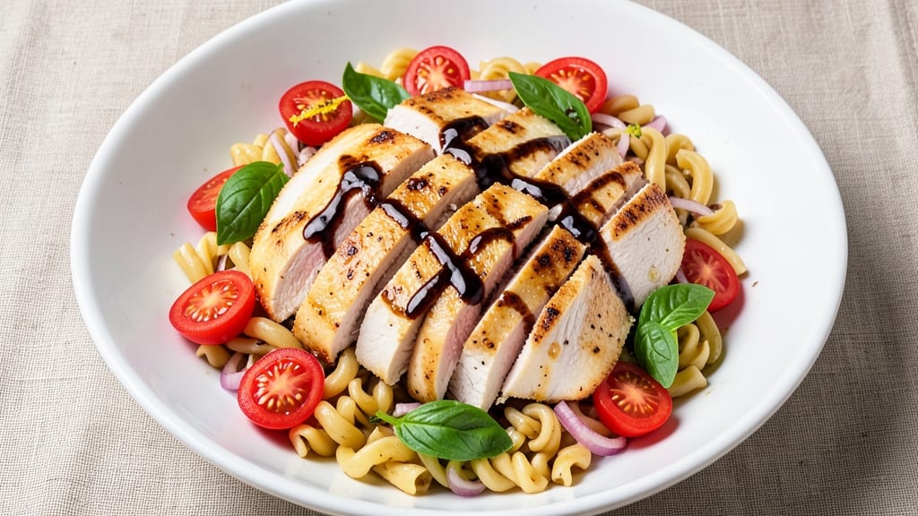 Balsamic Chicken Pasta Salad Recipe: Sweet-Tart Vinaigrette That Rivals Homemade