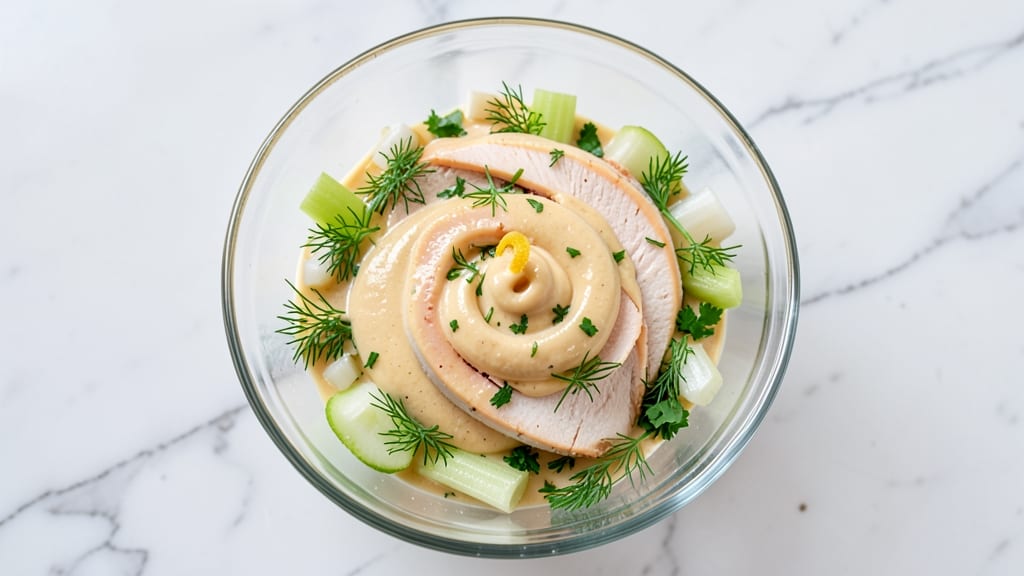Duke's Mayonnaise Chicken Salad Recipe: Herb-Packed Bite with Crunchy Celery Bites