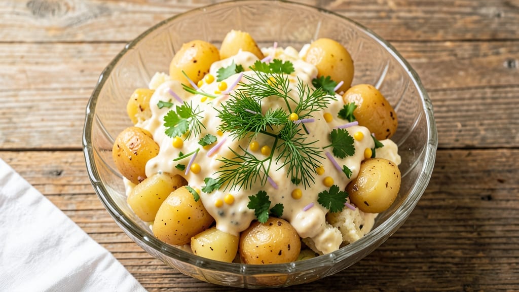 Amish Potato Salad Recipe Cook's Country: Herb-Infused Mayonnaise With Warm Potato Cubes