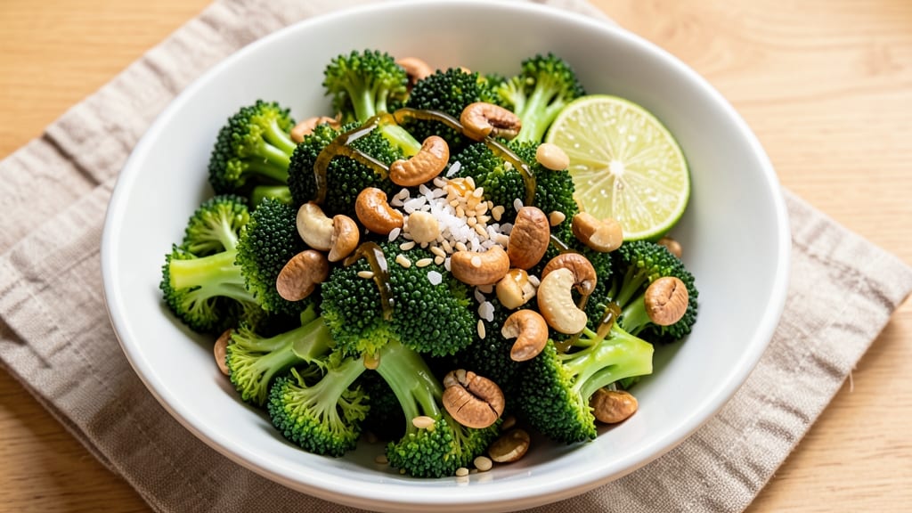 Broccoli and Cashew Salad Recipe: Crunchy Nutty Bite with Tangy Lime Zest