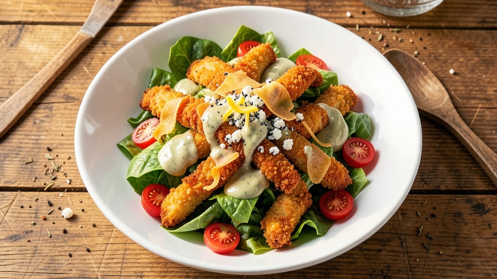 Applebee's Crispy Chicken Tender Salad Recipe: Crunchy Wonton Strips Over Creamy Herb Dream