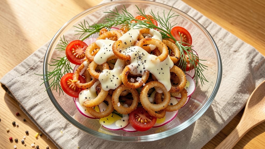 Buddakan Calamari Salad Recipe: Crispy Squid Bites with Zesty Lemon-Herb Dressing